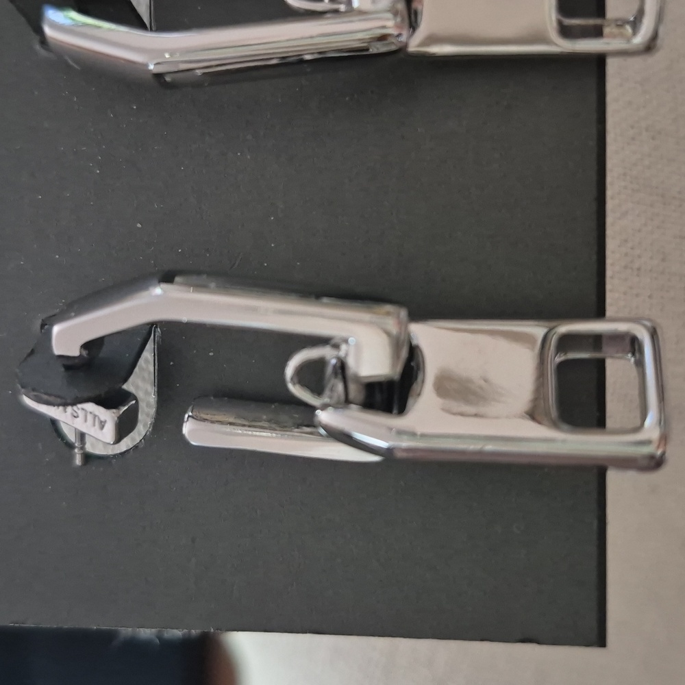 All Saints Silver Chain Earrings - Picture 3 of 4